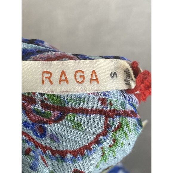 RAGA Womens High Neck Pleated Floral Sleeveless Romper Key Hole Back Size S - Picture 4 of 5